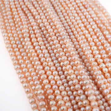 Peach Potato Freshwater Pearl Beads


