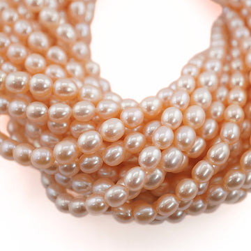 Peach jewelry making pearls

