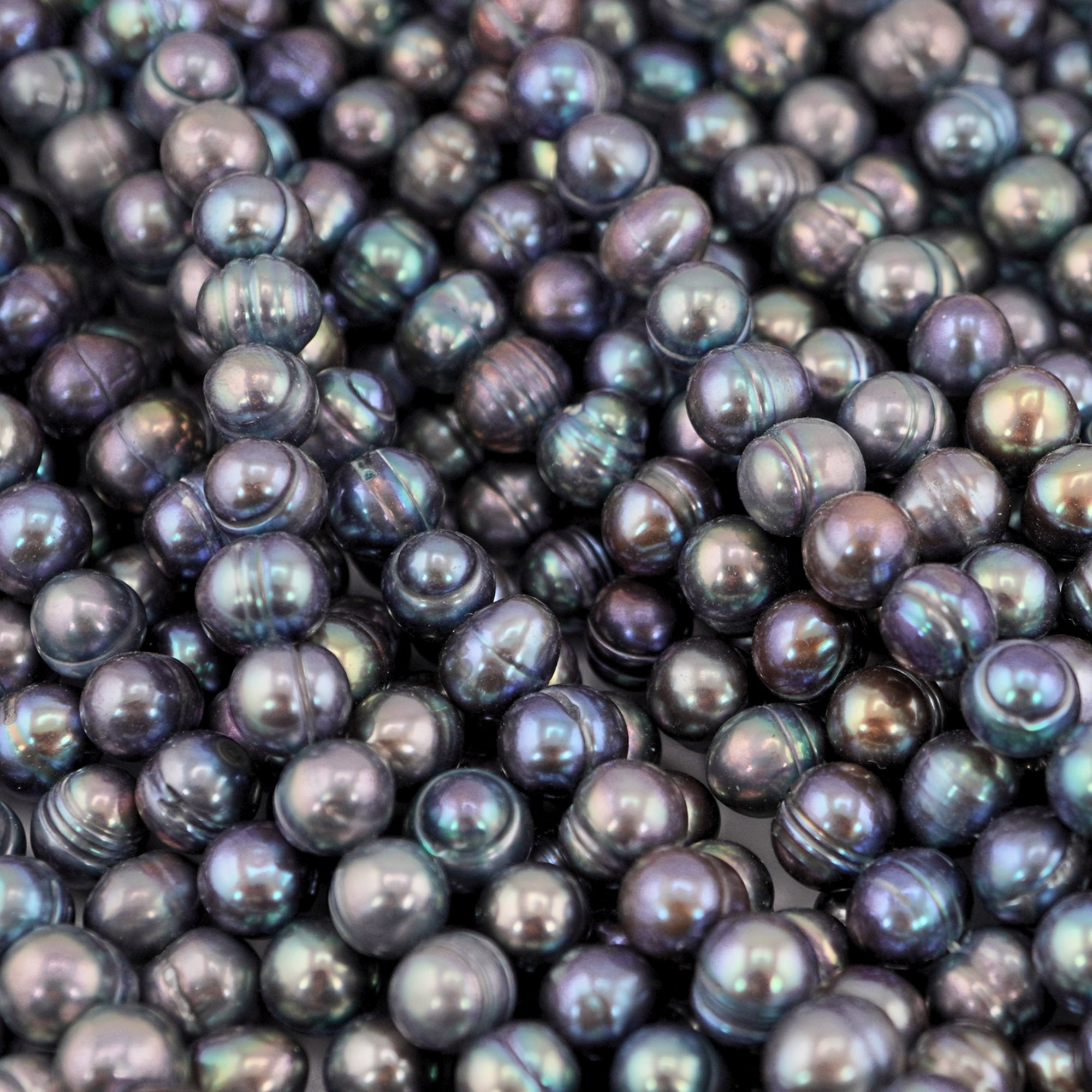 Peacock Colored Freshwater Pearls Strands

