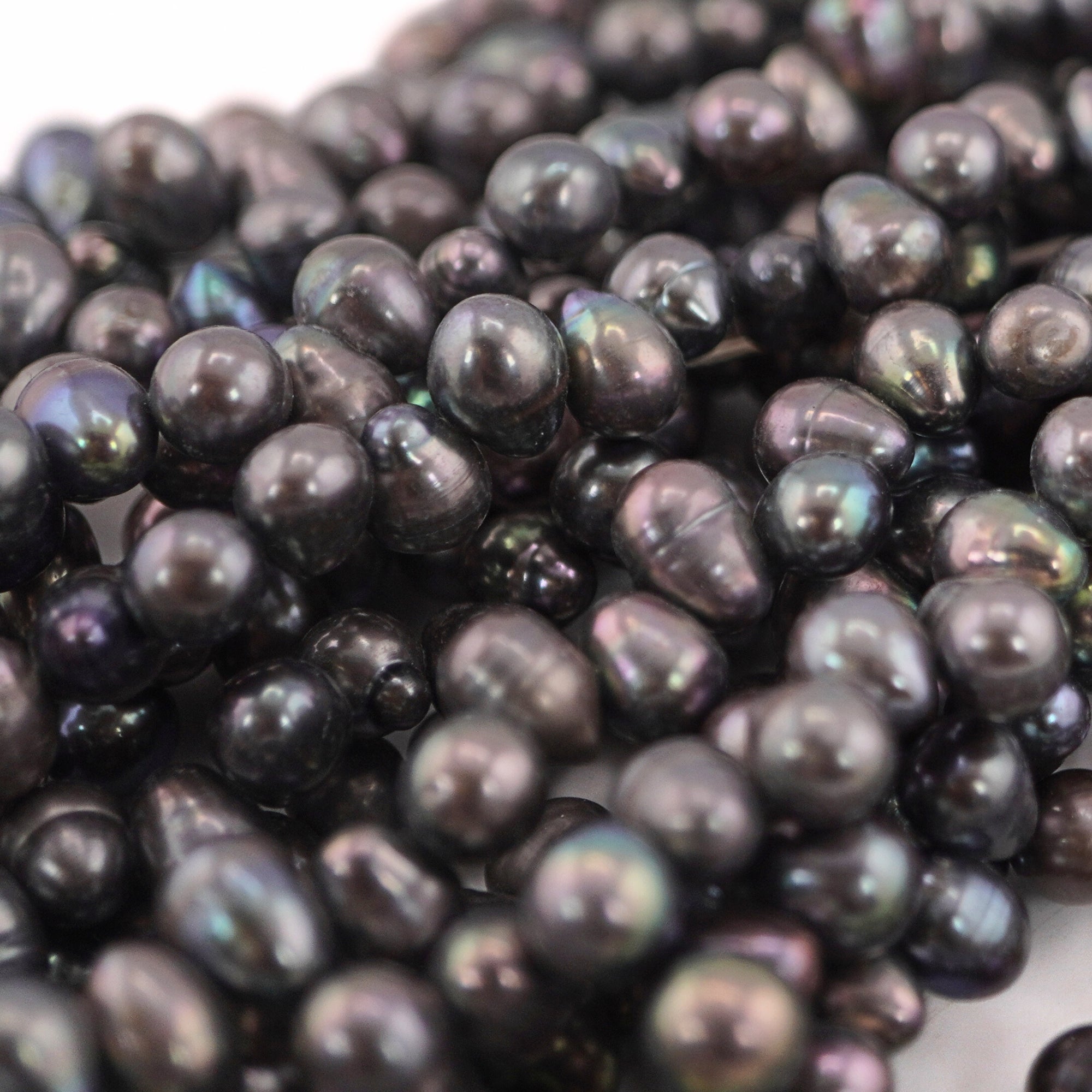 Peacock Colored Natural Pearls for DIY Jewelry

