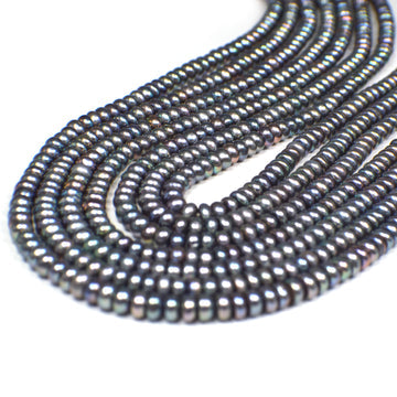 Peacock Navy Blue Button Pearl Gemstone

