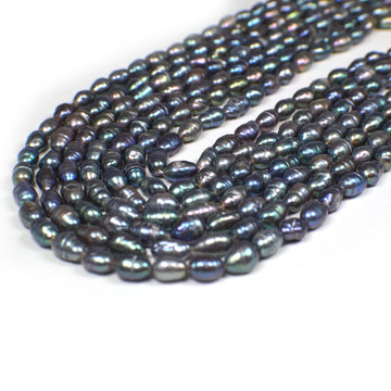 Peacock navy blue freshwater pearls wholesale

