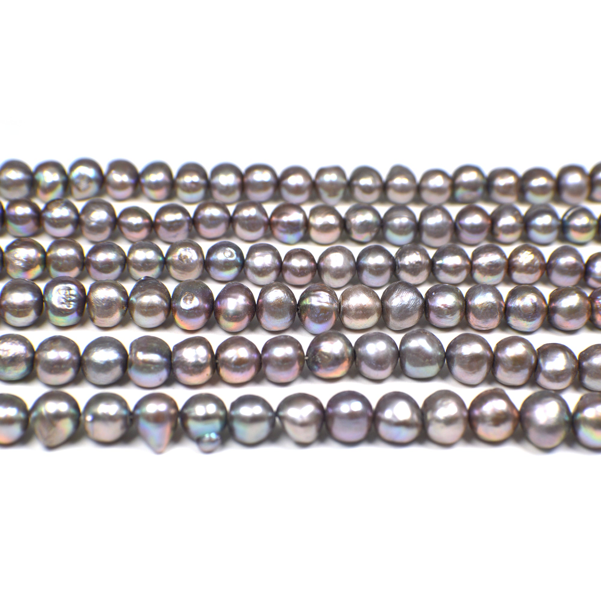 Peacock potato shape pearls

