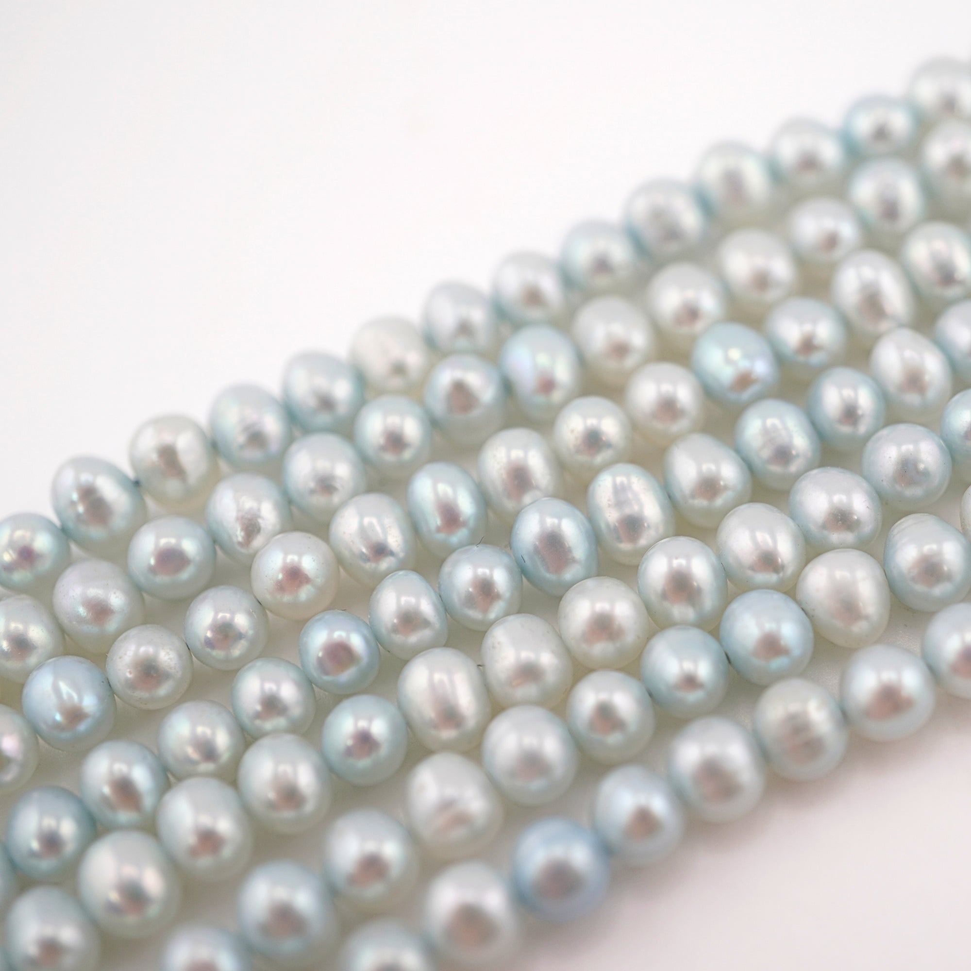 Pearl beads wholesale sky blue


