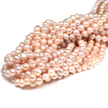 Pink peach freshwater pearls

