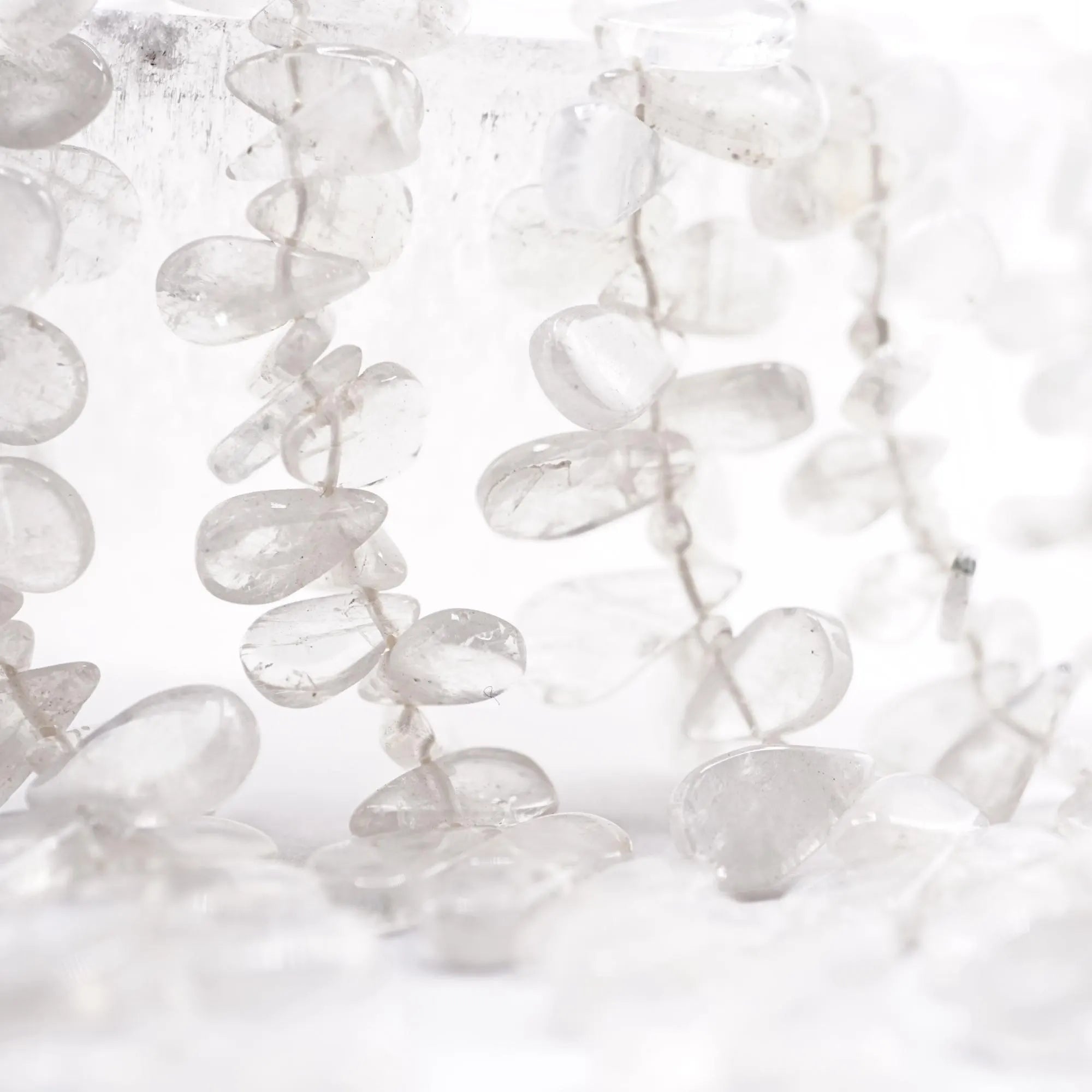 Rainbow Moonstone Smooth Pear Shape Gemstone Strand Beads