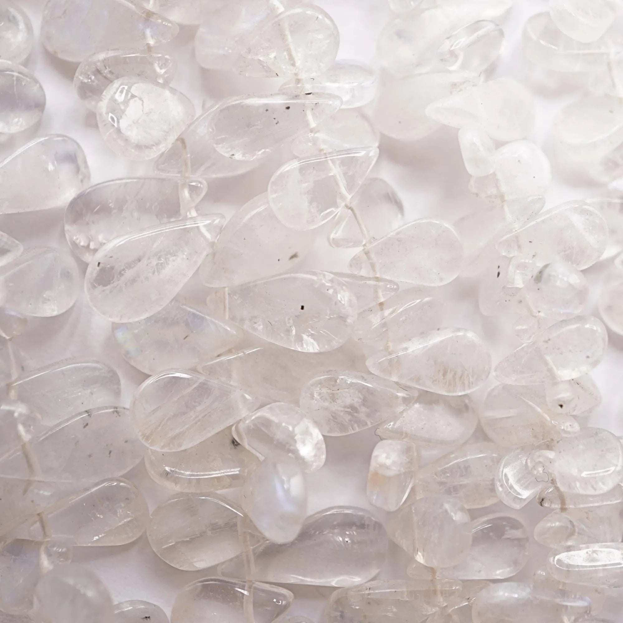 Rainbow Moonstone Smooth Pear Shape Gemstone Strand Beads