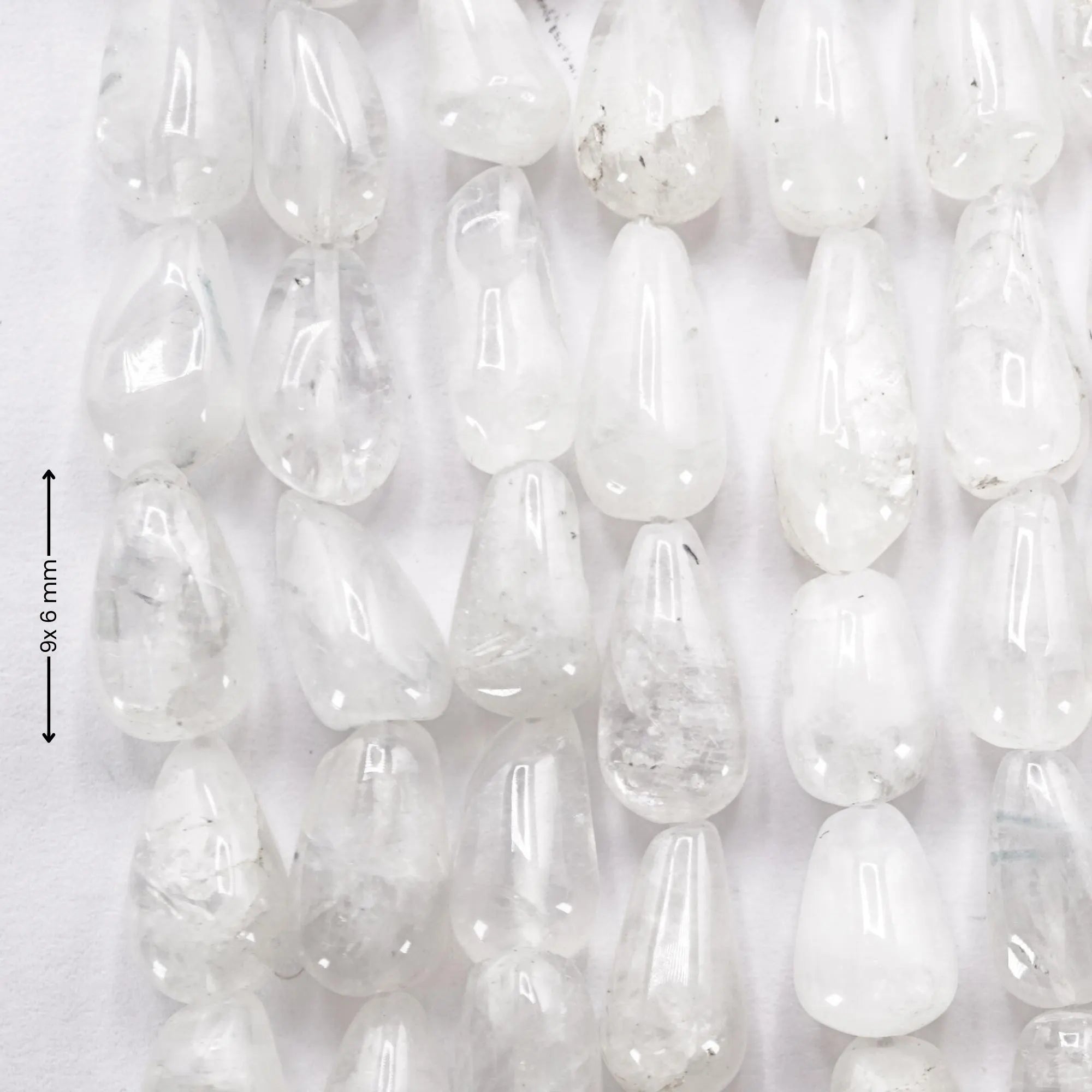 Rainbow Moonstone Smooth Teardrop Shape Gemstone Strand Beads