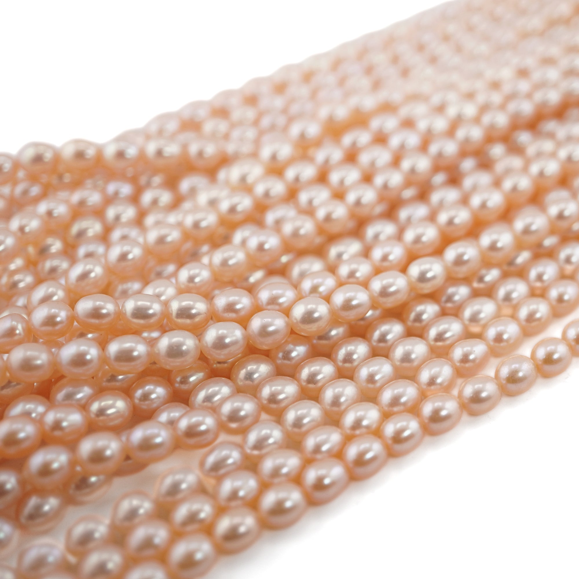 Real peach pearl beads bulk


