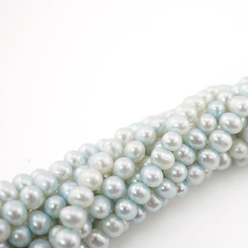 Sky blue pearls for necklaces

