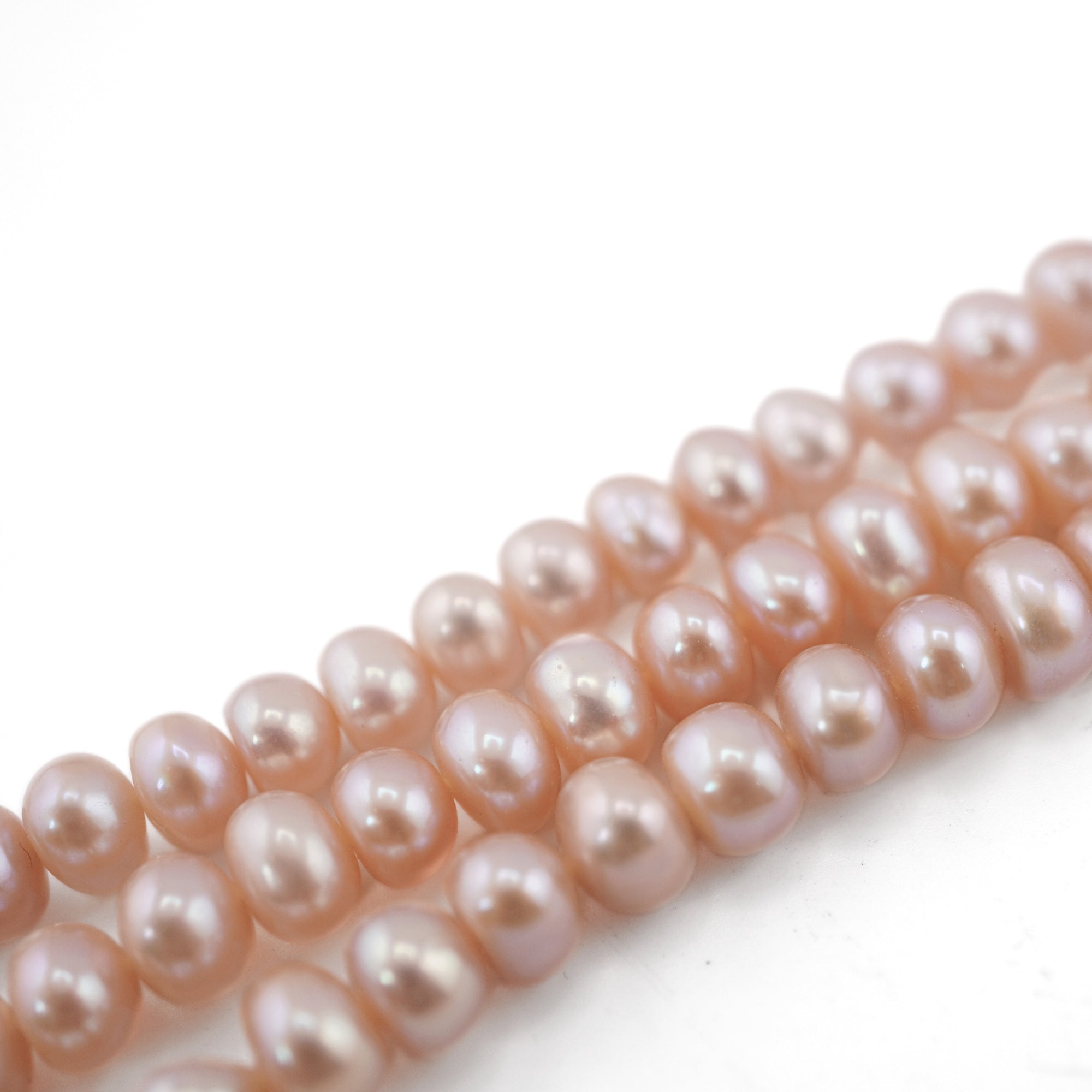 Smooth Button Shape Freshwater Pearl Beads








