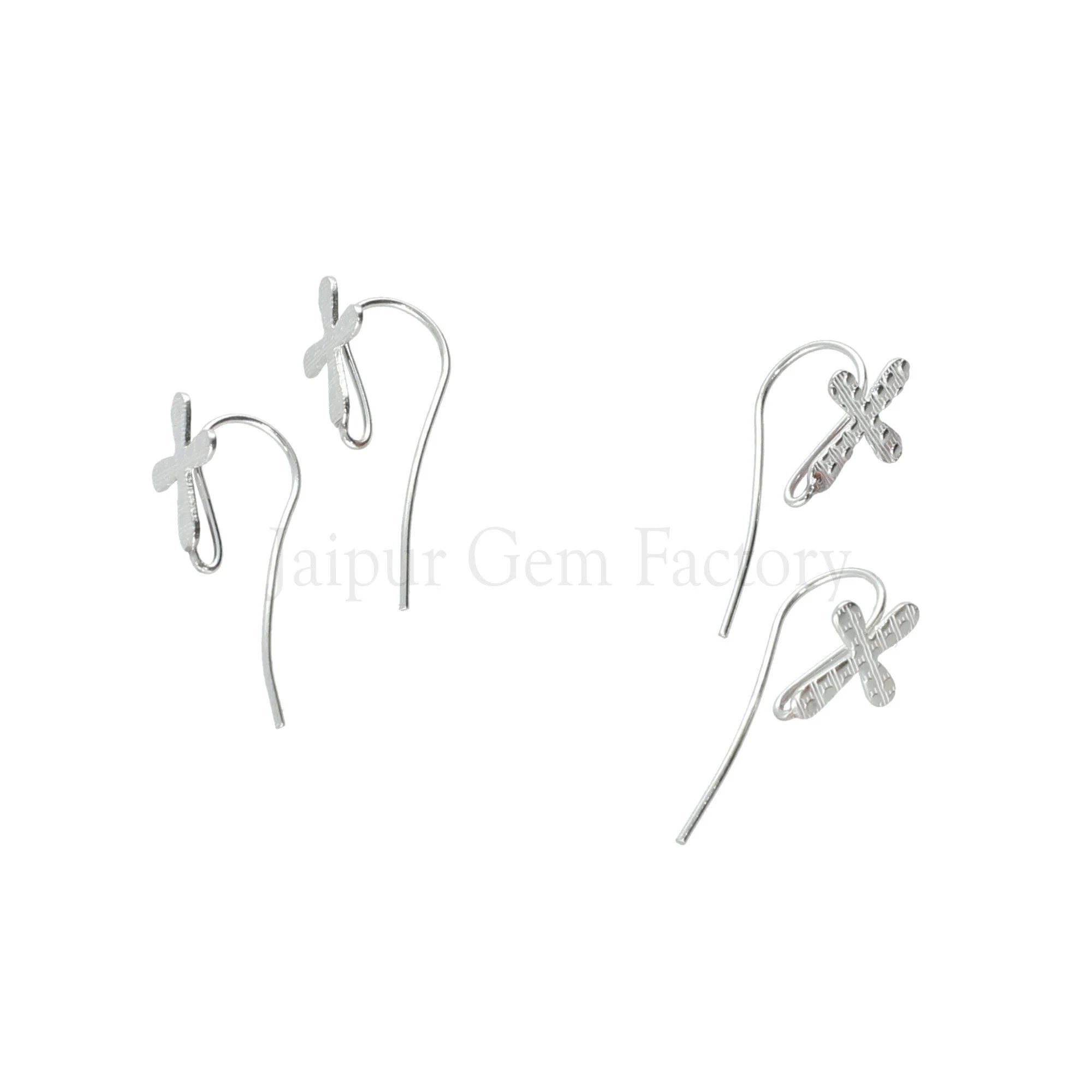 Sterling Silver Cross Ear Wires 925 Ear Hooks 