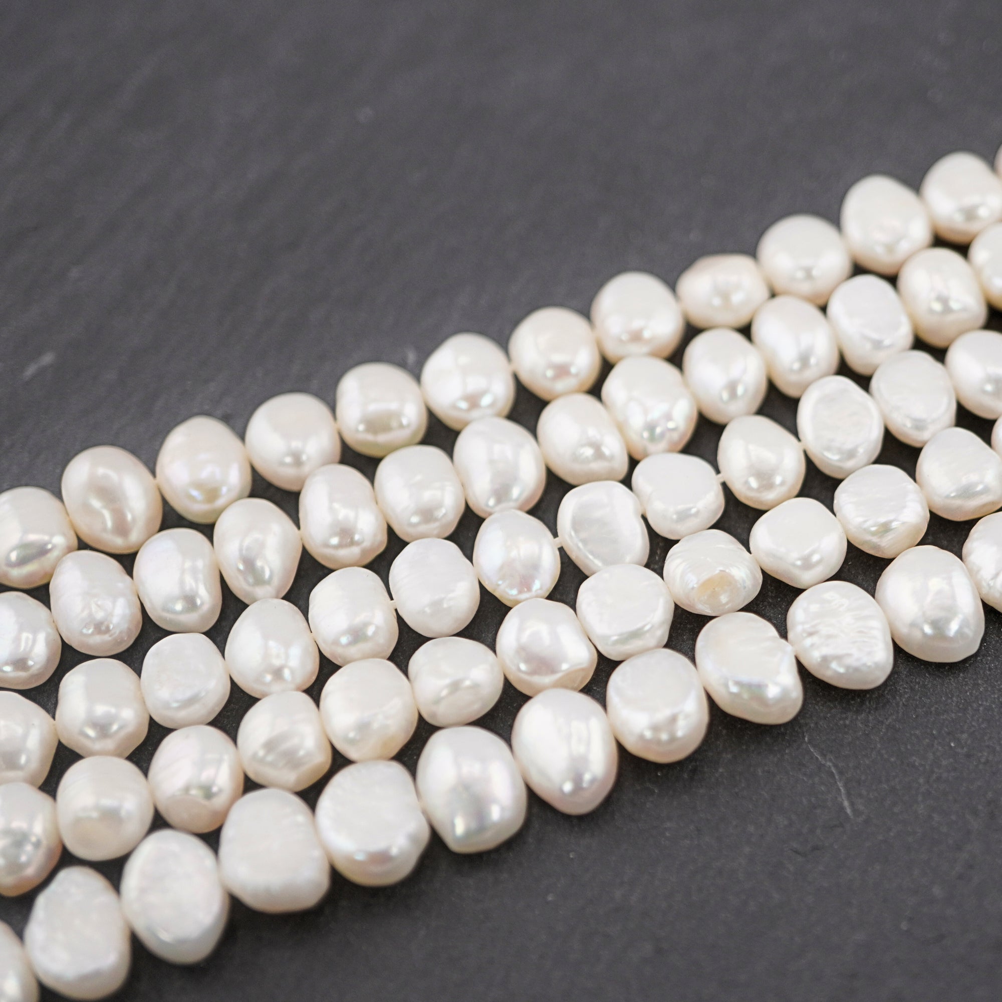 Unique Shape Baroque Freshwater Pearls in White

