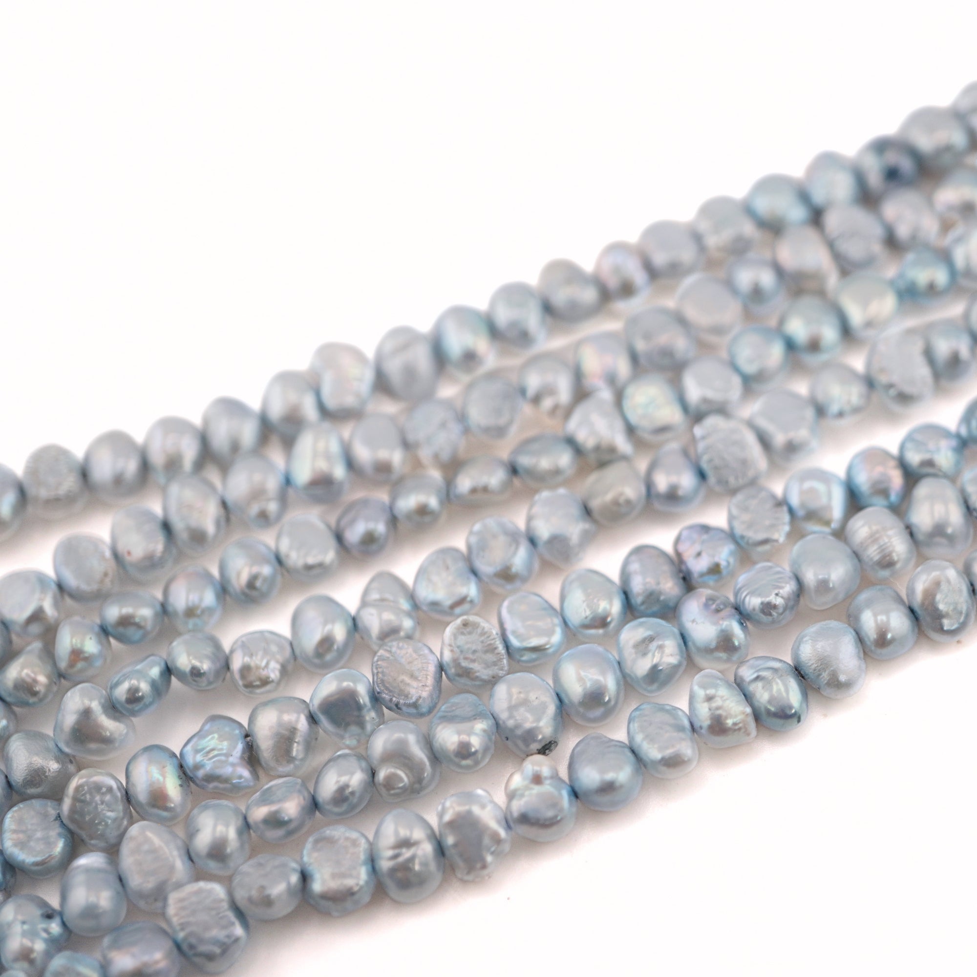 Unique Shape Freshwater Pearls in Sky Blue

