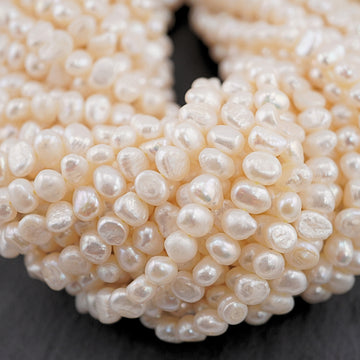White Baroque Freshwater Pearls for Jewelry

