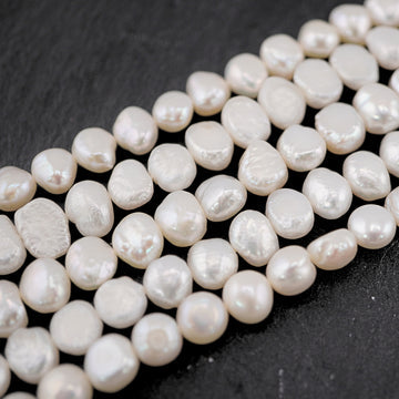 White Freshwater Pearl Beads for Jewelry

