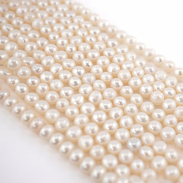 White Potato Freshwater Pearl Beads

