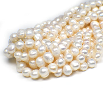 White potato freshwater pearls

