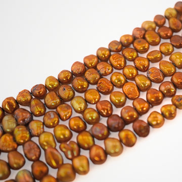 Wholesale Golden Baroque Freshwater Pearl Beads

