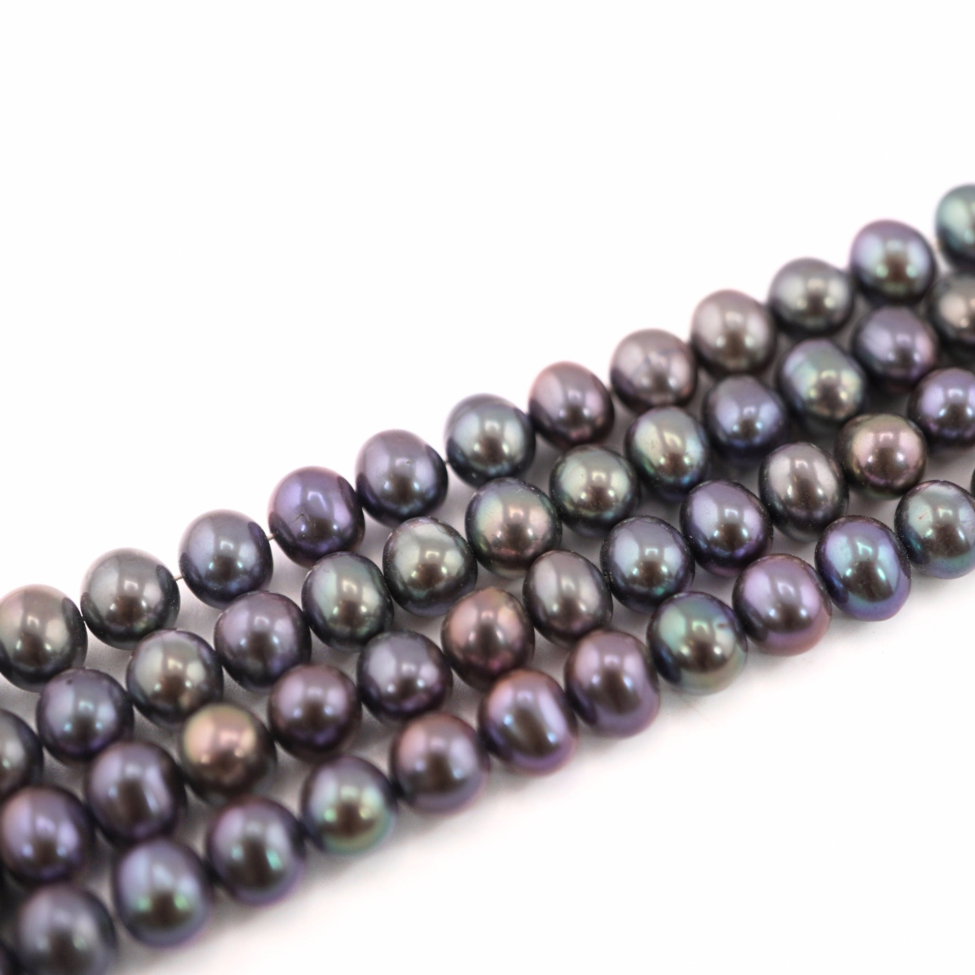 Wholesale potato freshwater pearls in peacock color