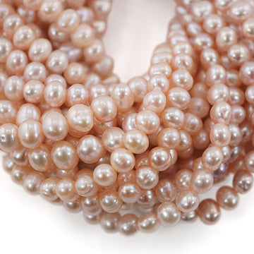 close-up cultured peach potato pearls

