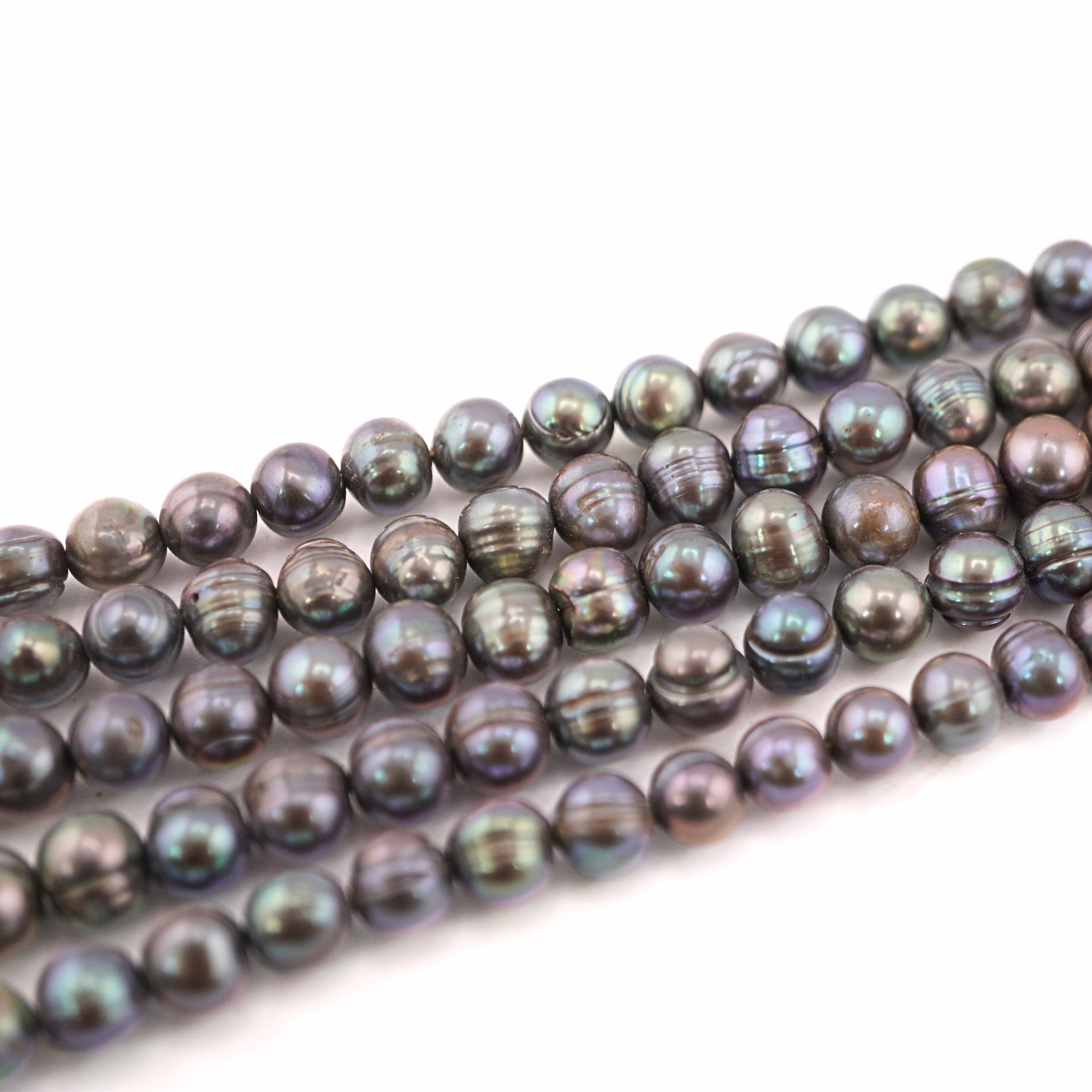 cultured pearl beads peacock shade

