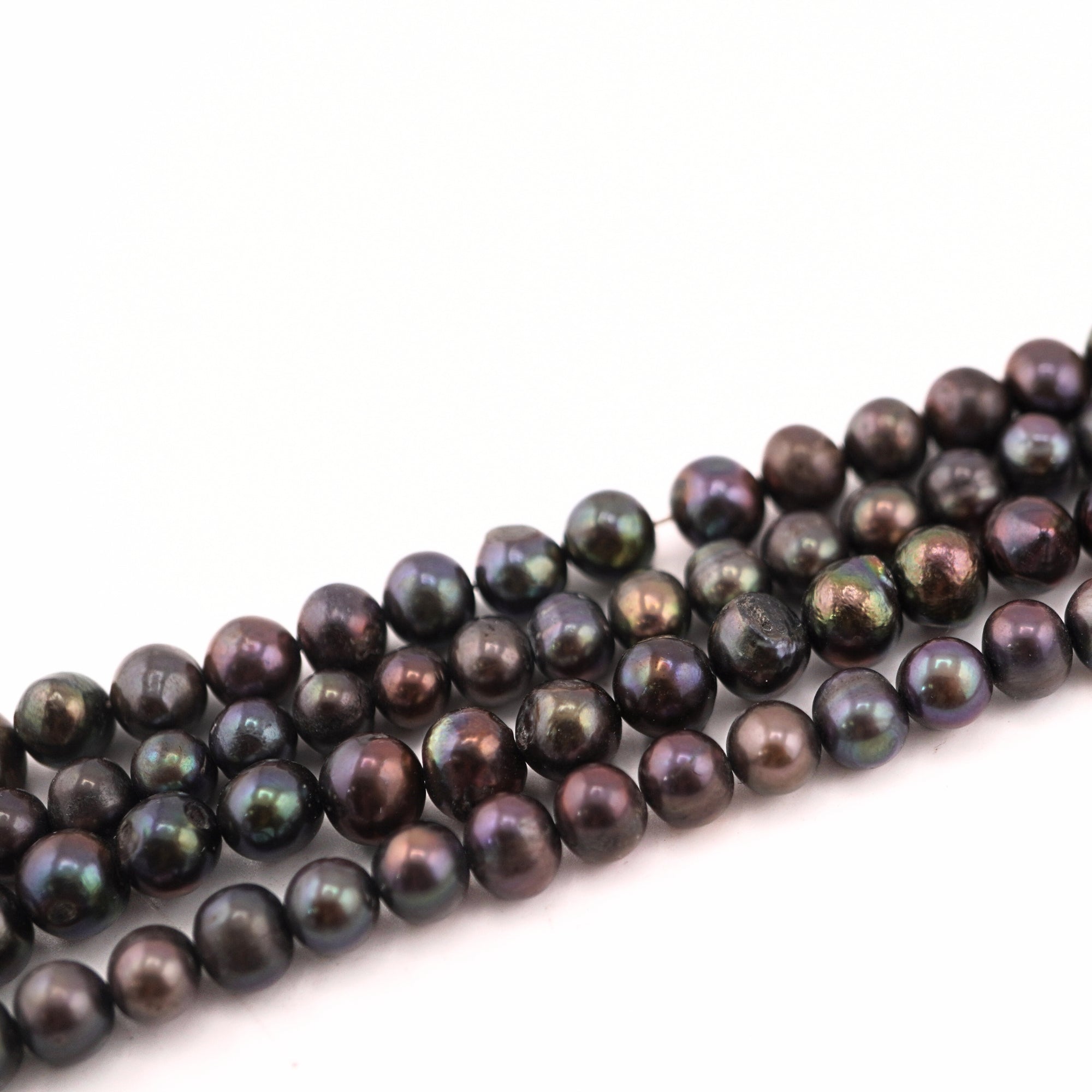 freshwater gemstone beads peacock tone

