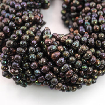 high-quality peacock cultured pearl beads

