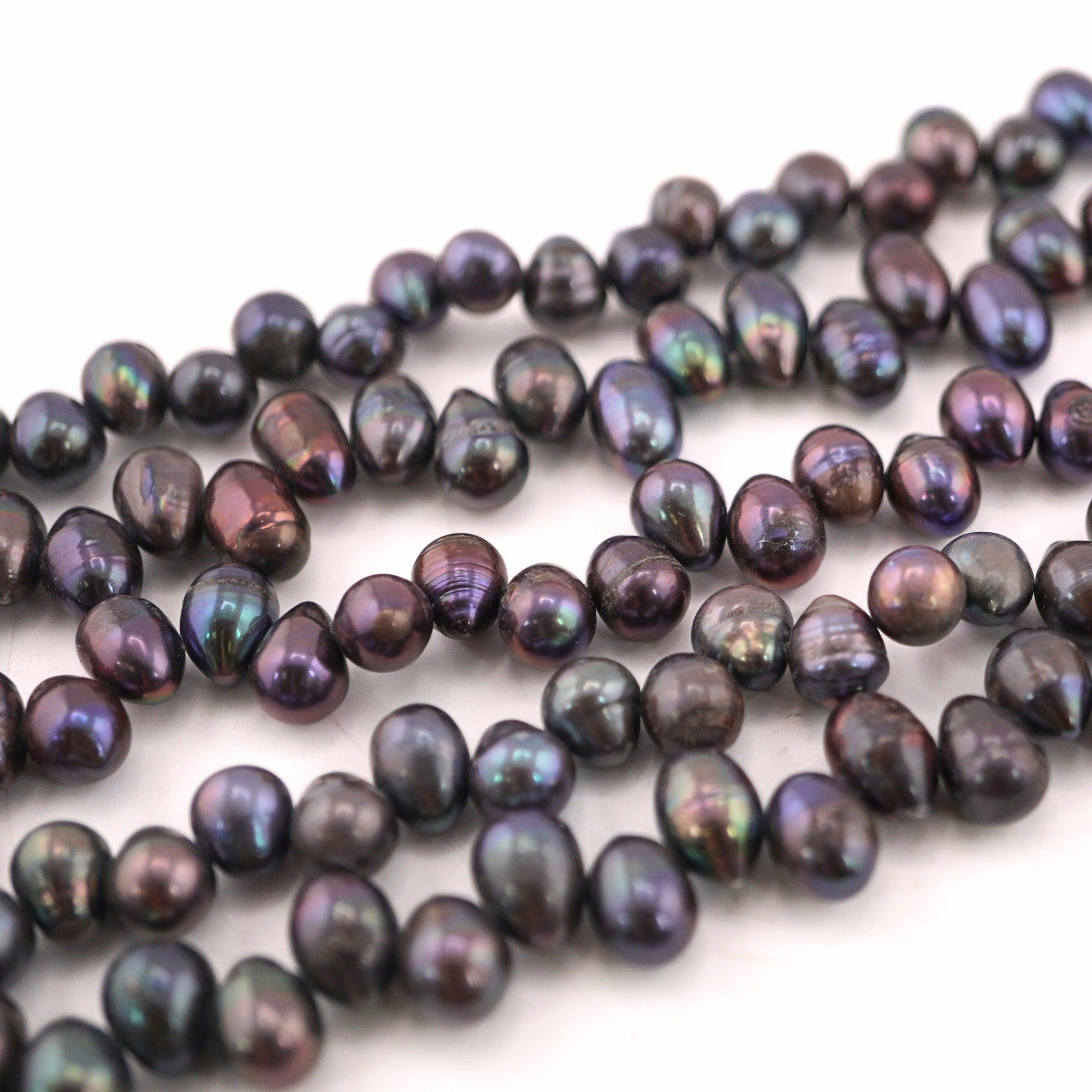 high quality natural oval pearl beads