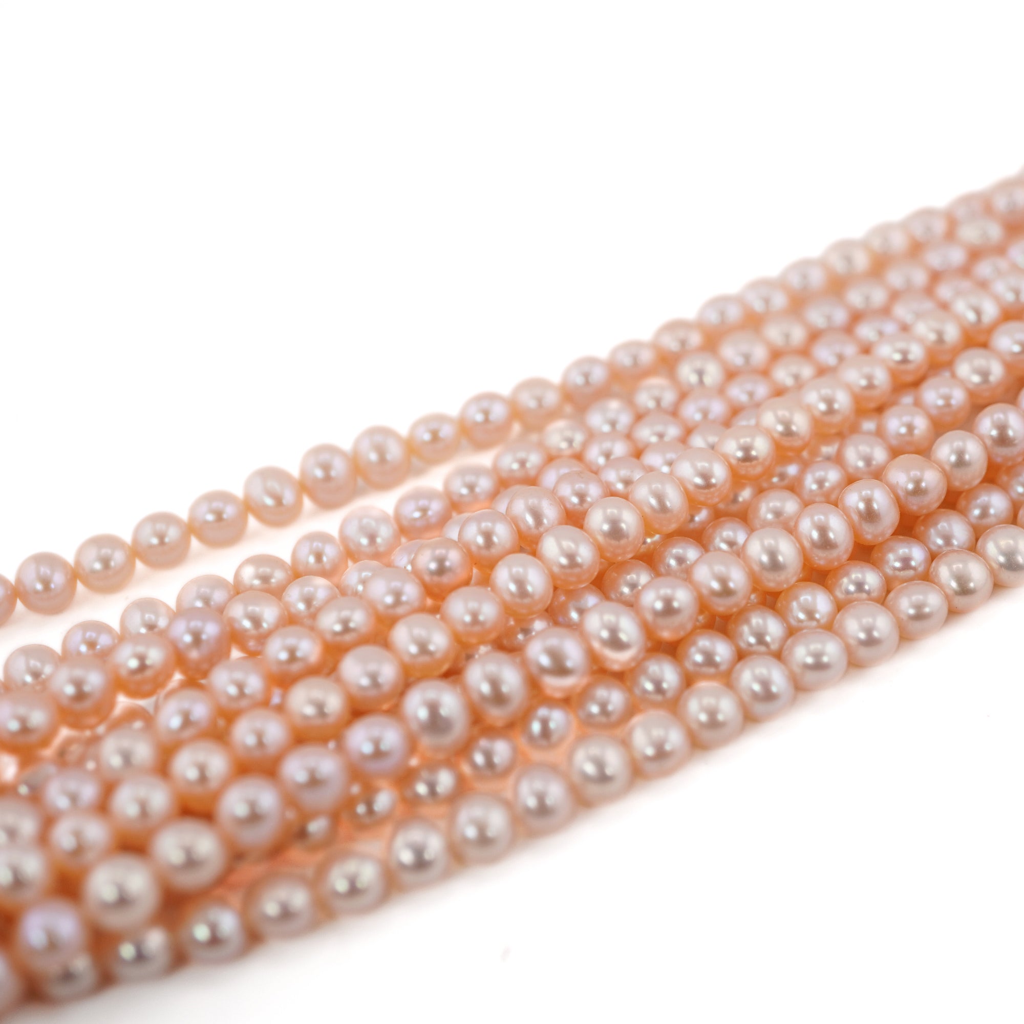 natural melon colored pearls

