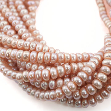 peach freshwater pearls beads

