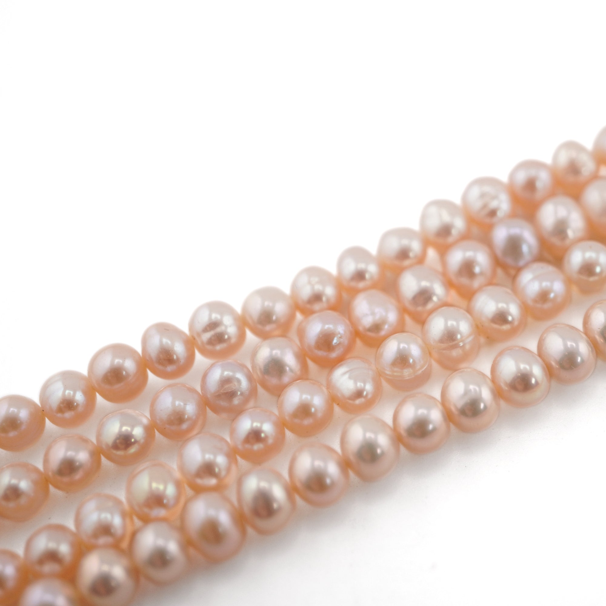 peach pearl beads for jewelry

