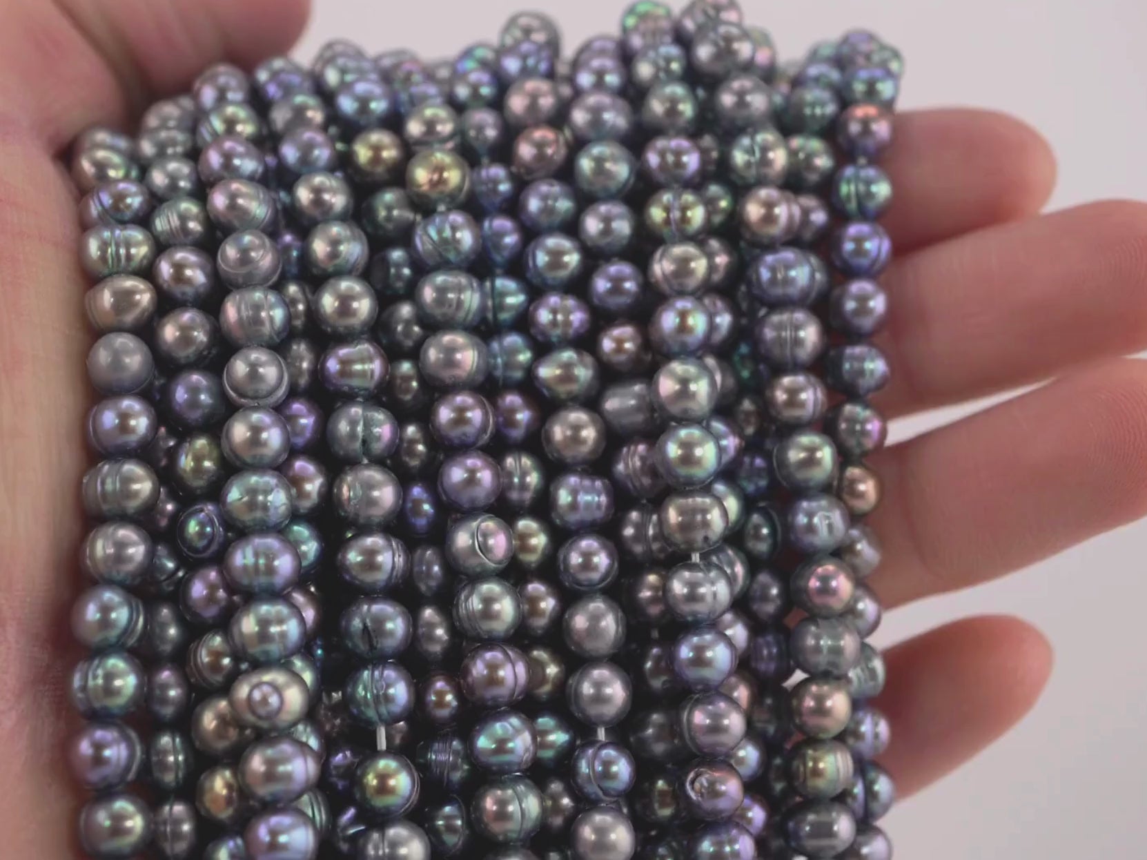 Off-Round Peacock Freshwater Pearls Beads


