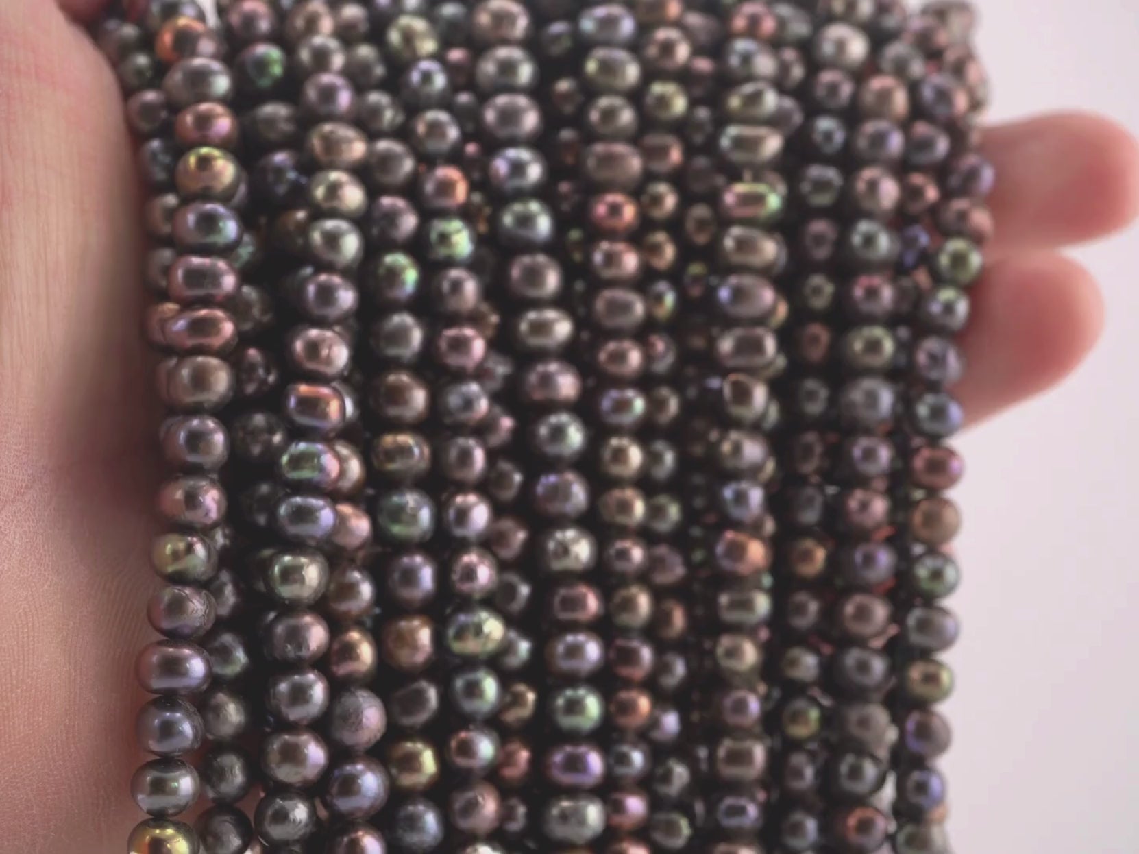 Natural Freshwater Pearl Beads in Peacock Shade

