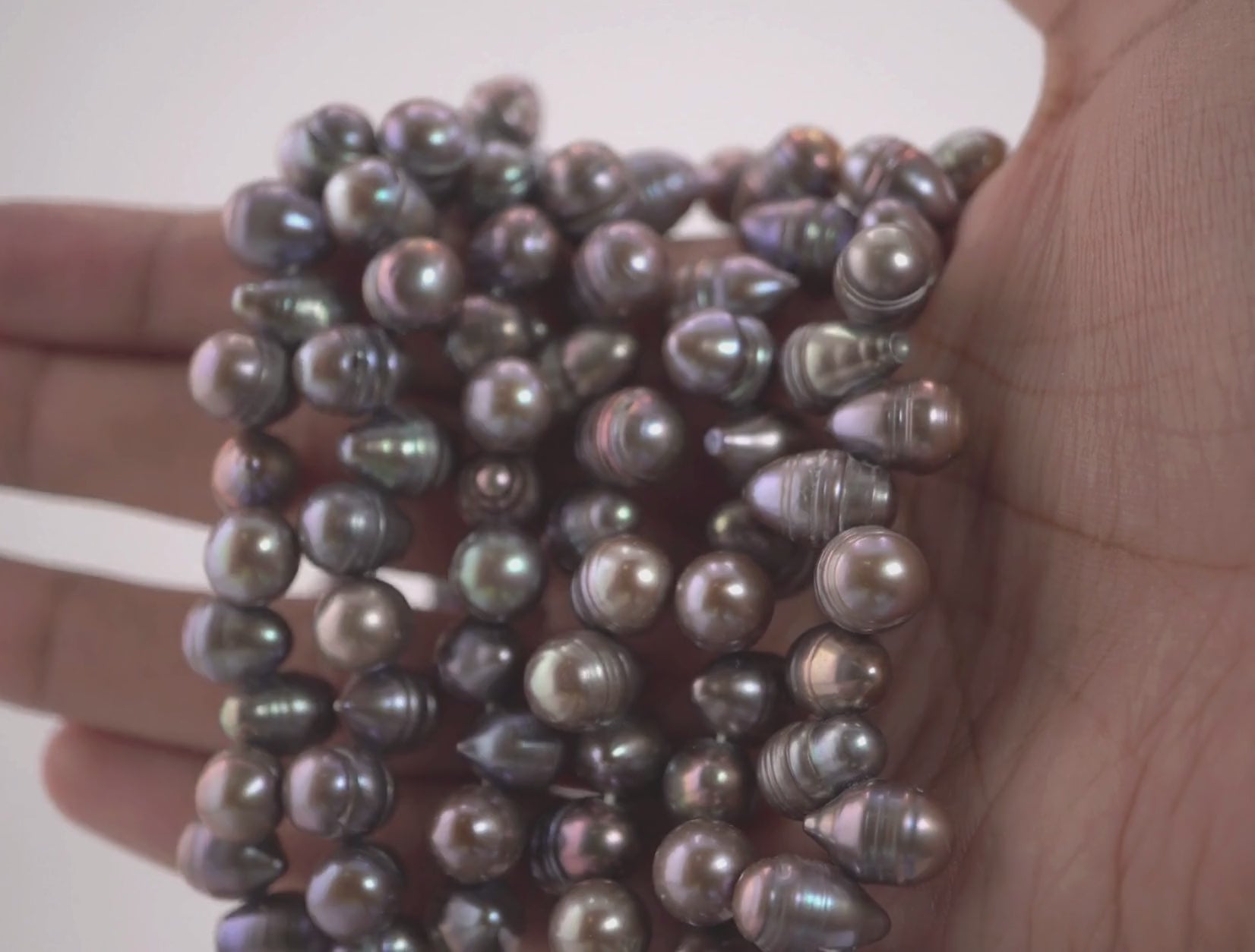 Natural Pearls Online in Peacock Color

