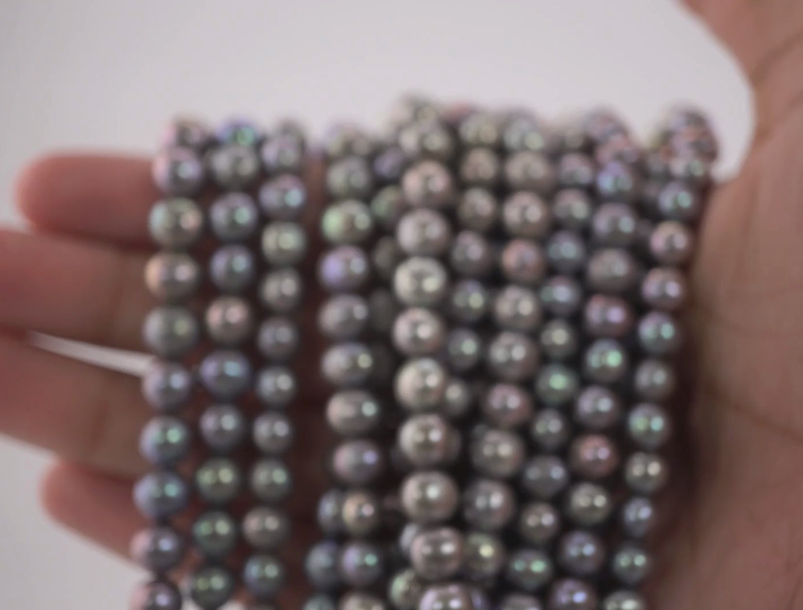 6mm gray round pearl beads

