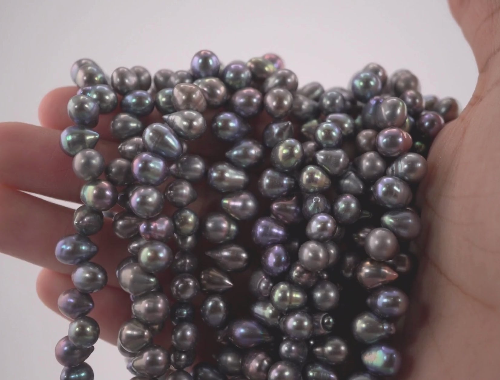Oval Pearl Beads – Peacock Shade for Jewelry Projects

