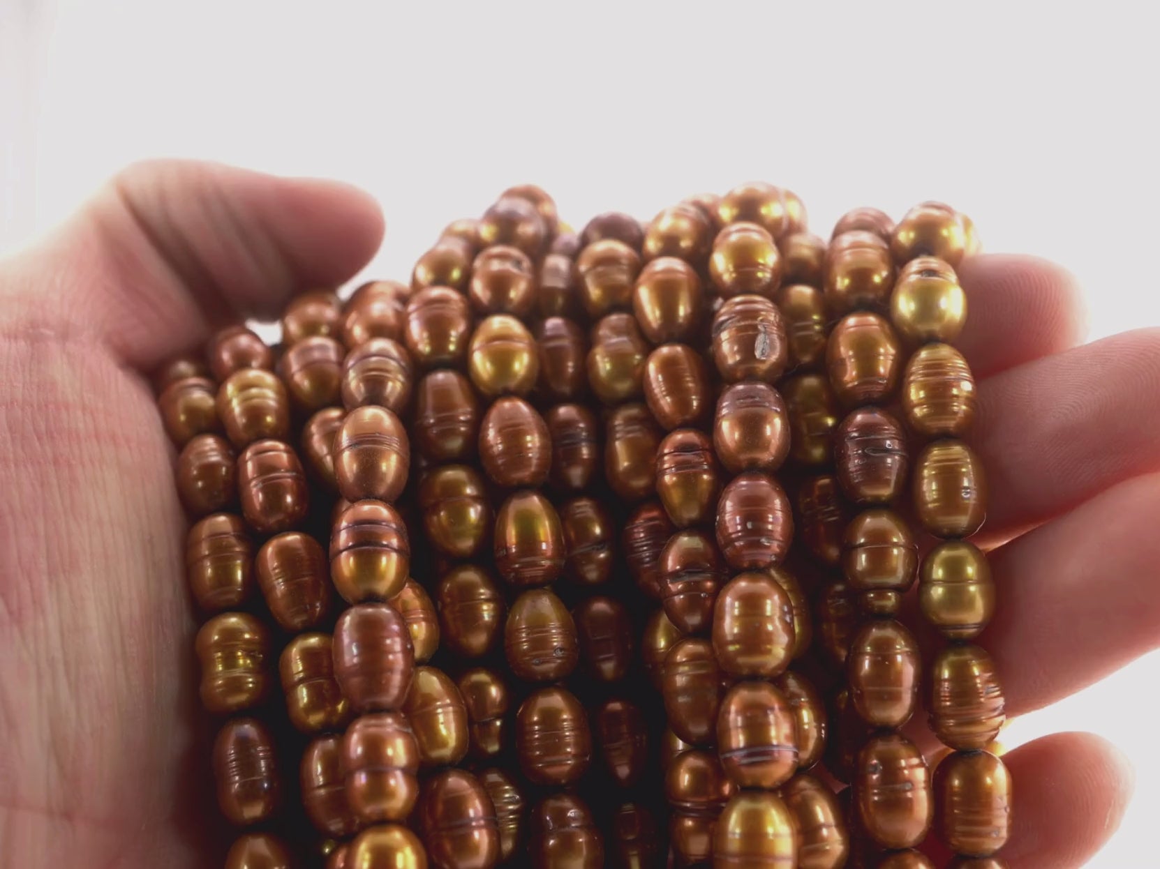 Wholesale gold beads 9x7–8x7 mm

