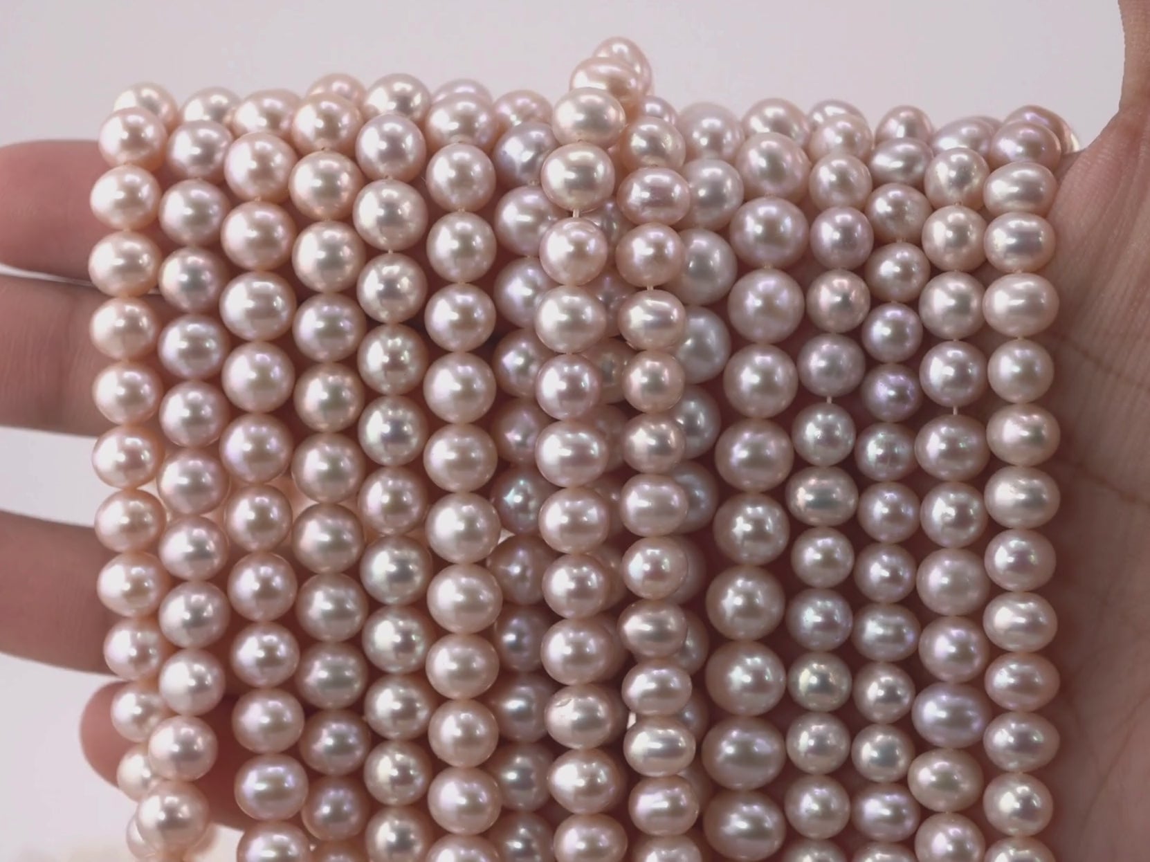 8-7 MM Pink Freshwater Pearls

