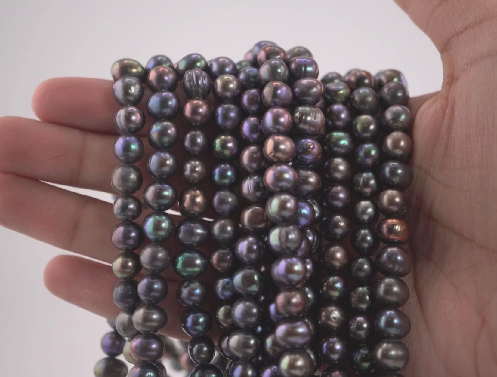 8x7 mm peacock freshwater pearls

