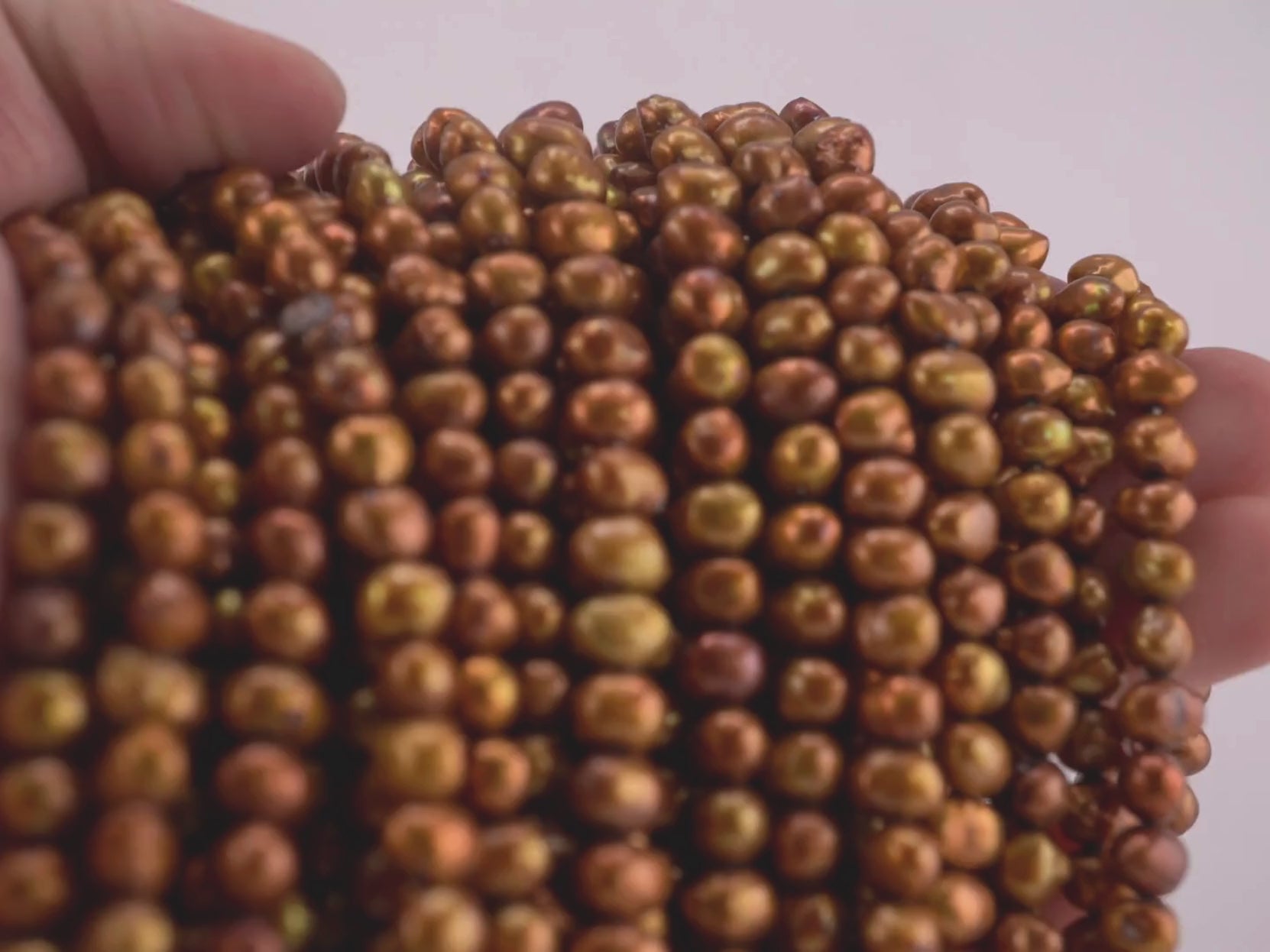 Real freshwater pearl beads gold tone

