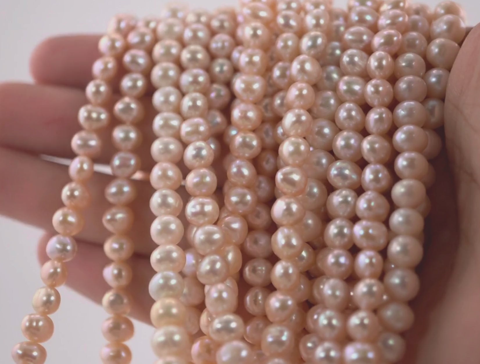 5MM peach beads for crafting

