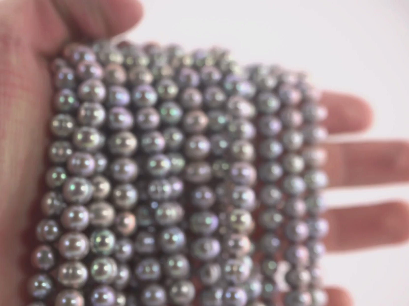 Oval natural freshwater pearls

