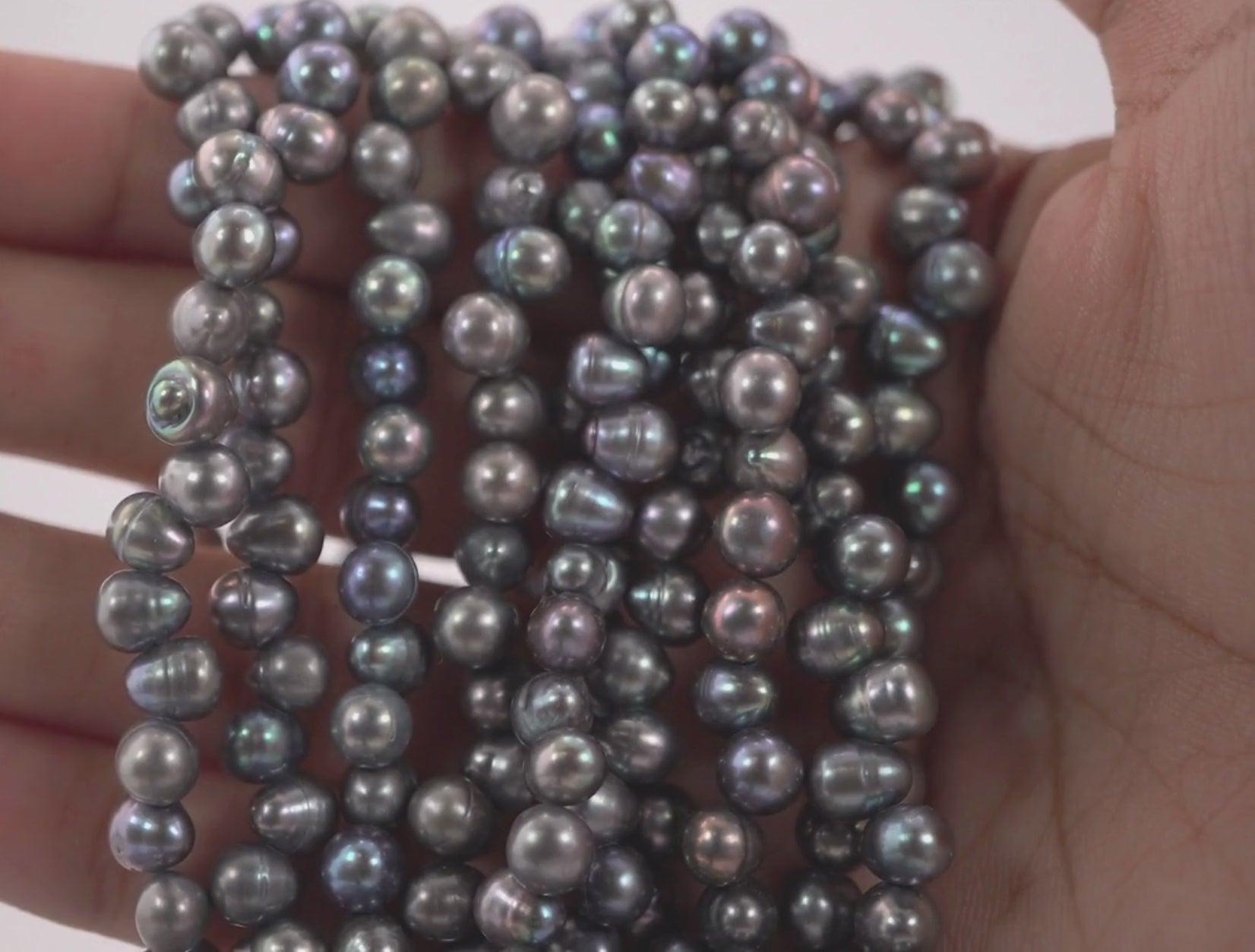 Real Peacock Oval Freshwater Pearls for Jewelry Making

