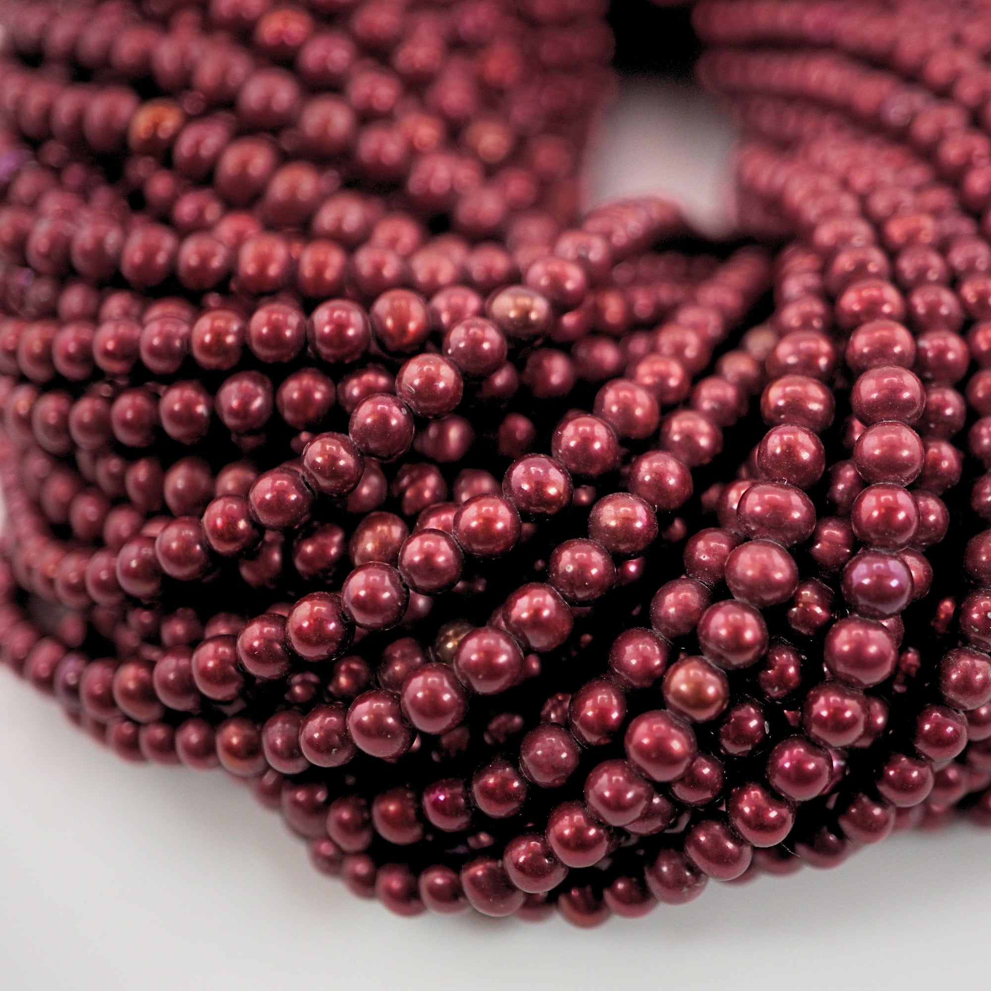 red beads freshwater pearls

