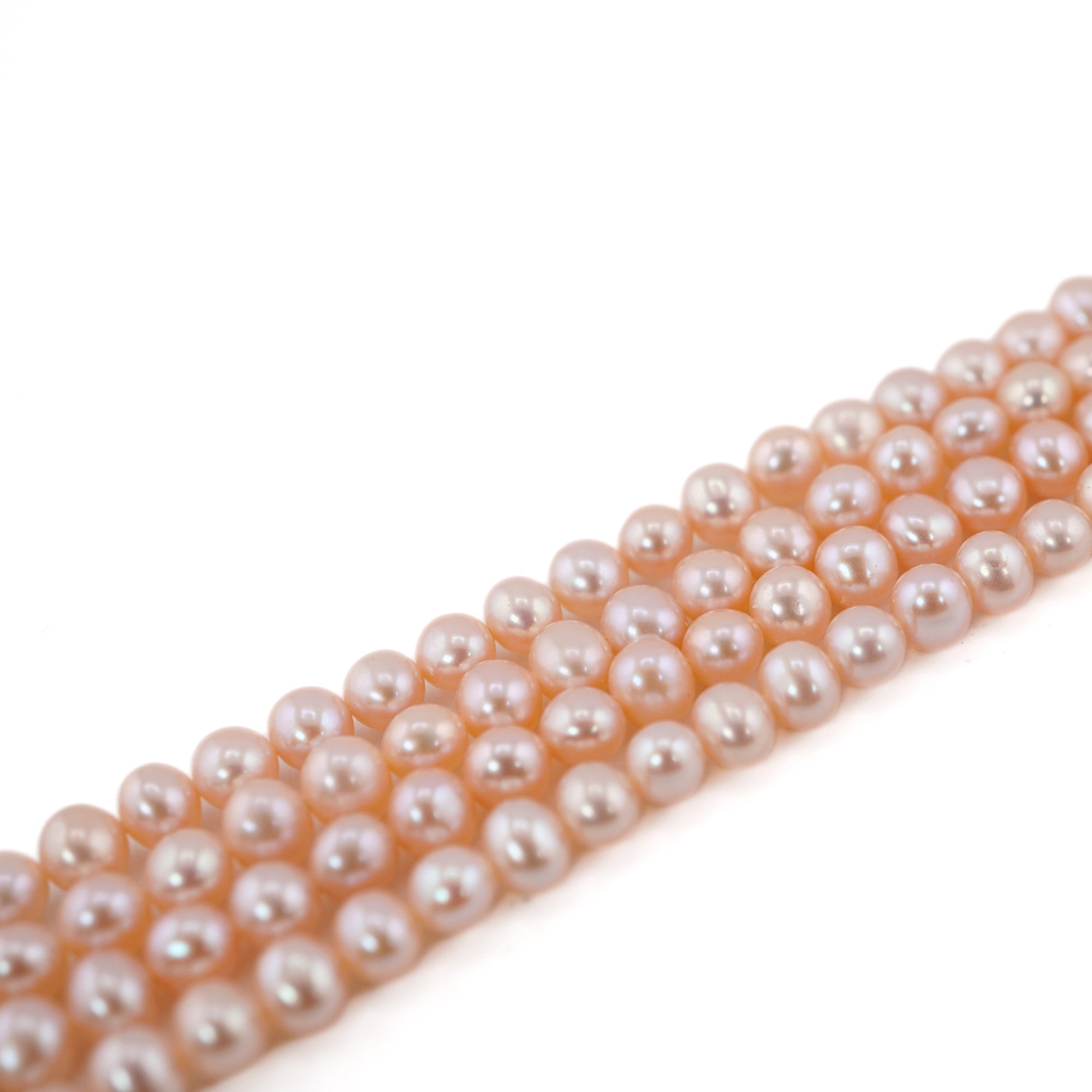 round pearls melon color

