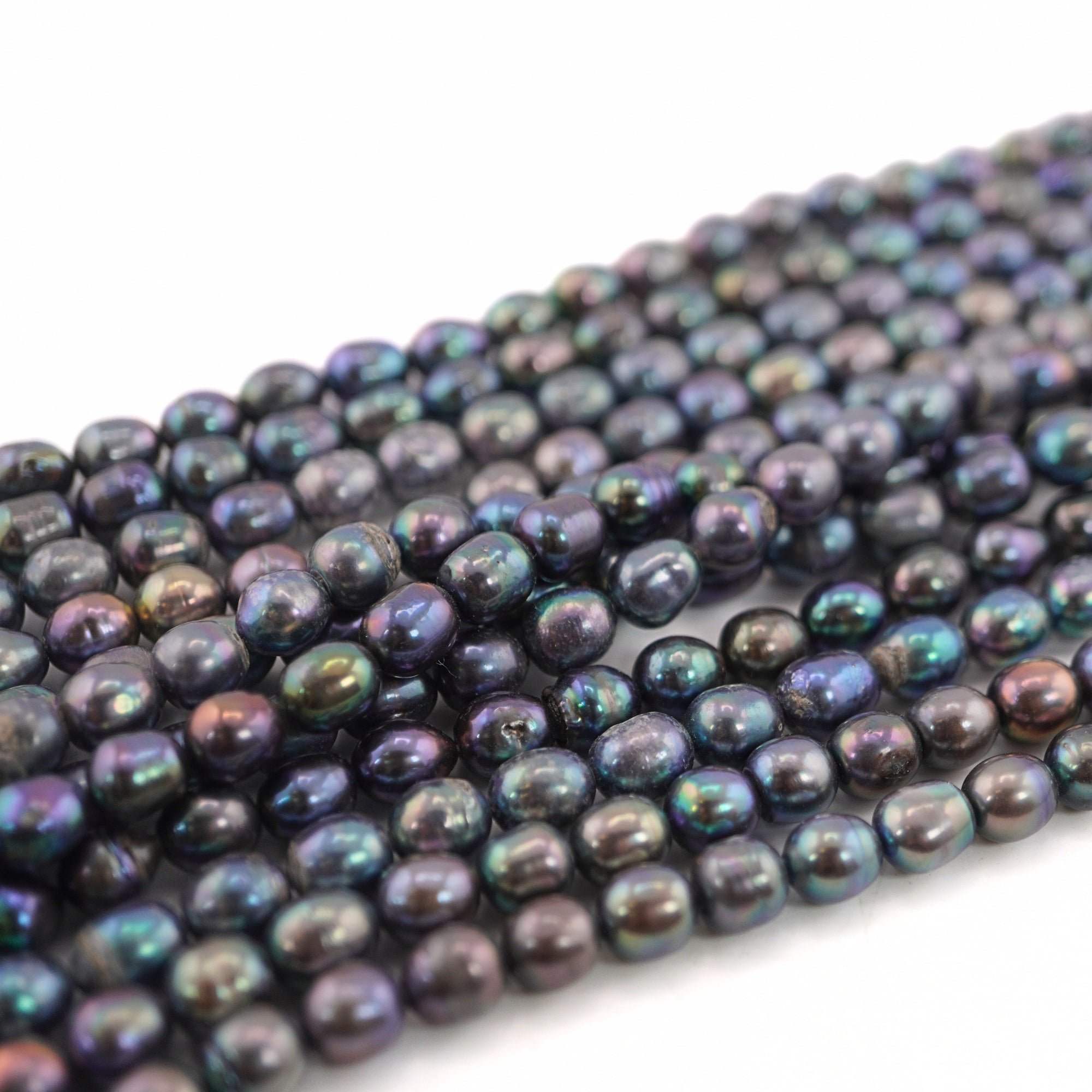 smooth oval pearl beads

