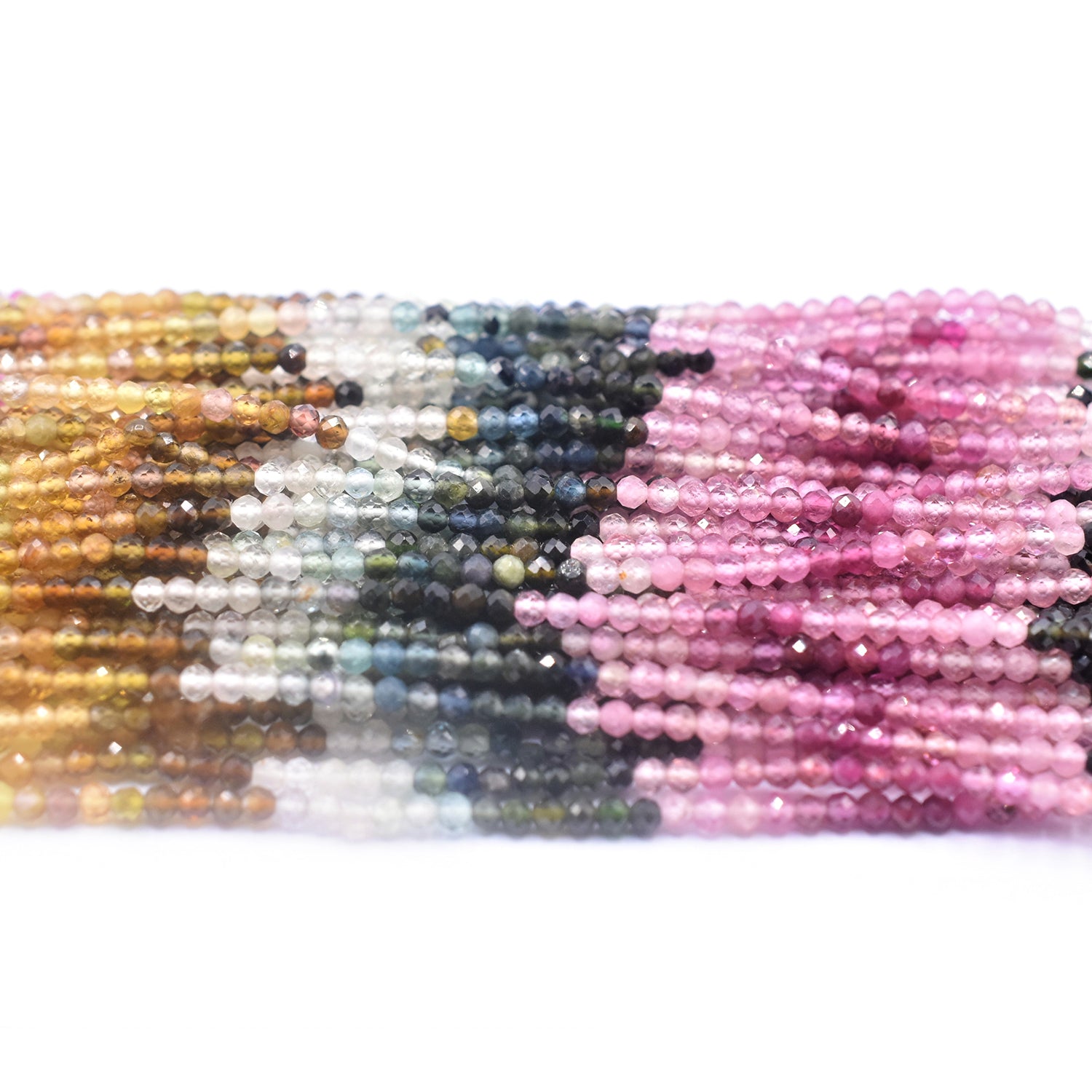Tourmaline 2 To 3 MM Rondelle Shape Faceted Gemstone Beads Strand - Jaipur Gem Factory