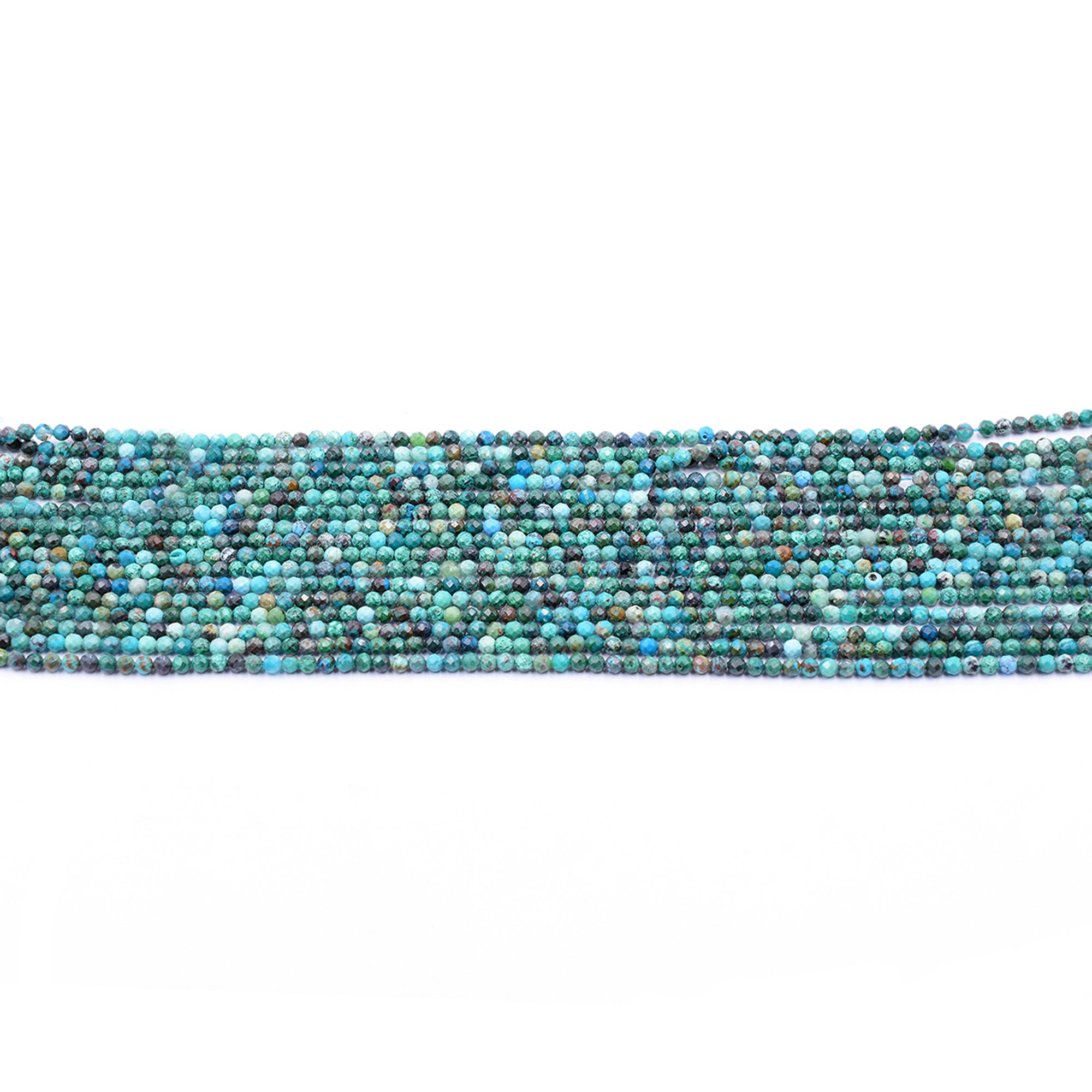 Azurite Malachite 3 MM Faceted Rondelle Shape Beads Strand