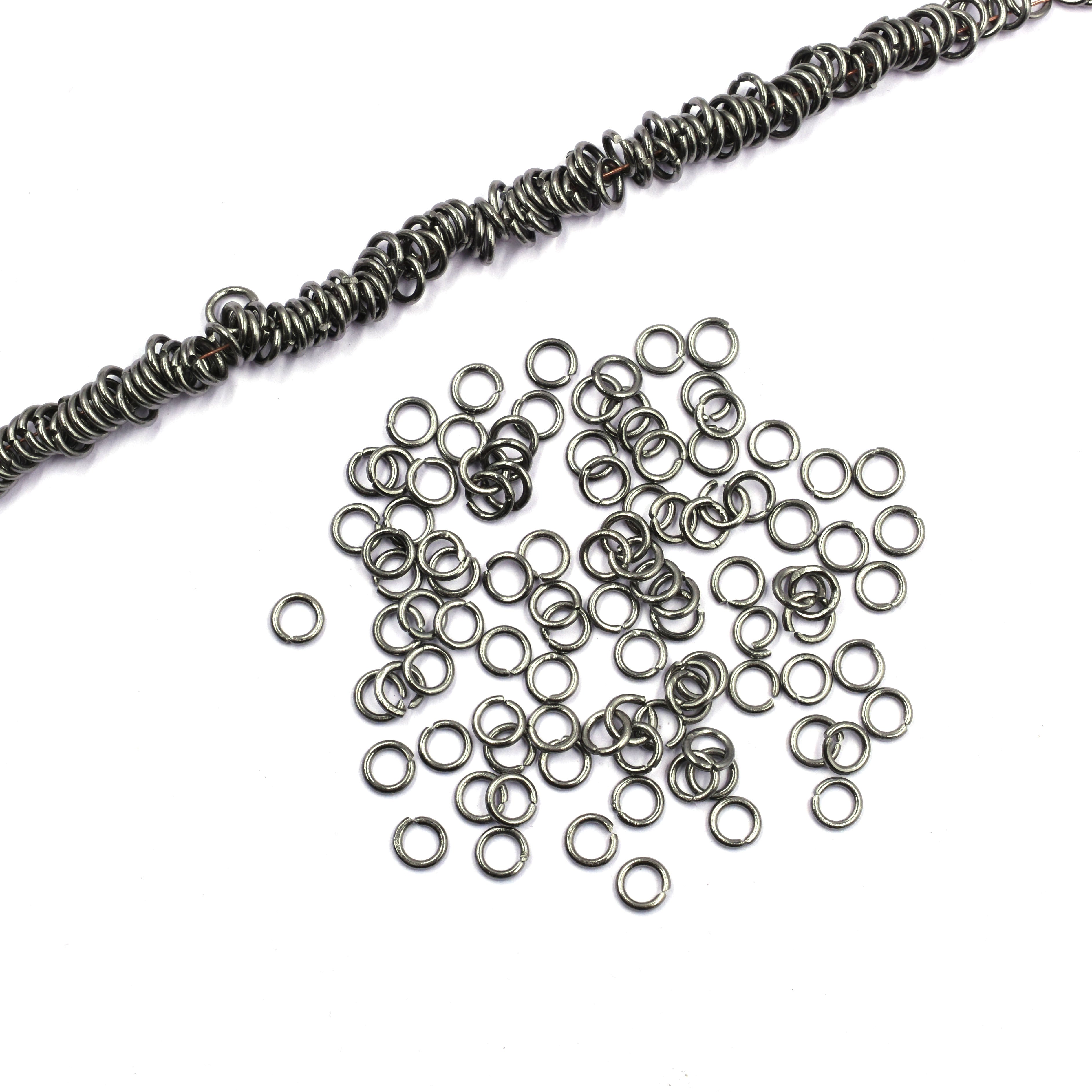 6mm black copper jump rings for jewelry making

